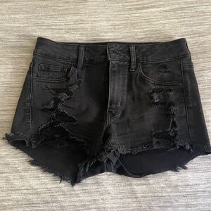 American Eagle Black Denim Shorts